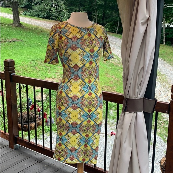 LuLaRoe Dresses & Skirts - 💙💛 LulaRoe XXS dress yellow blues 💛💙